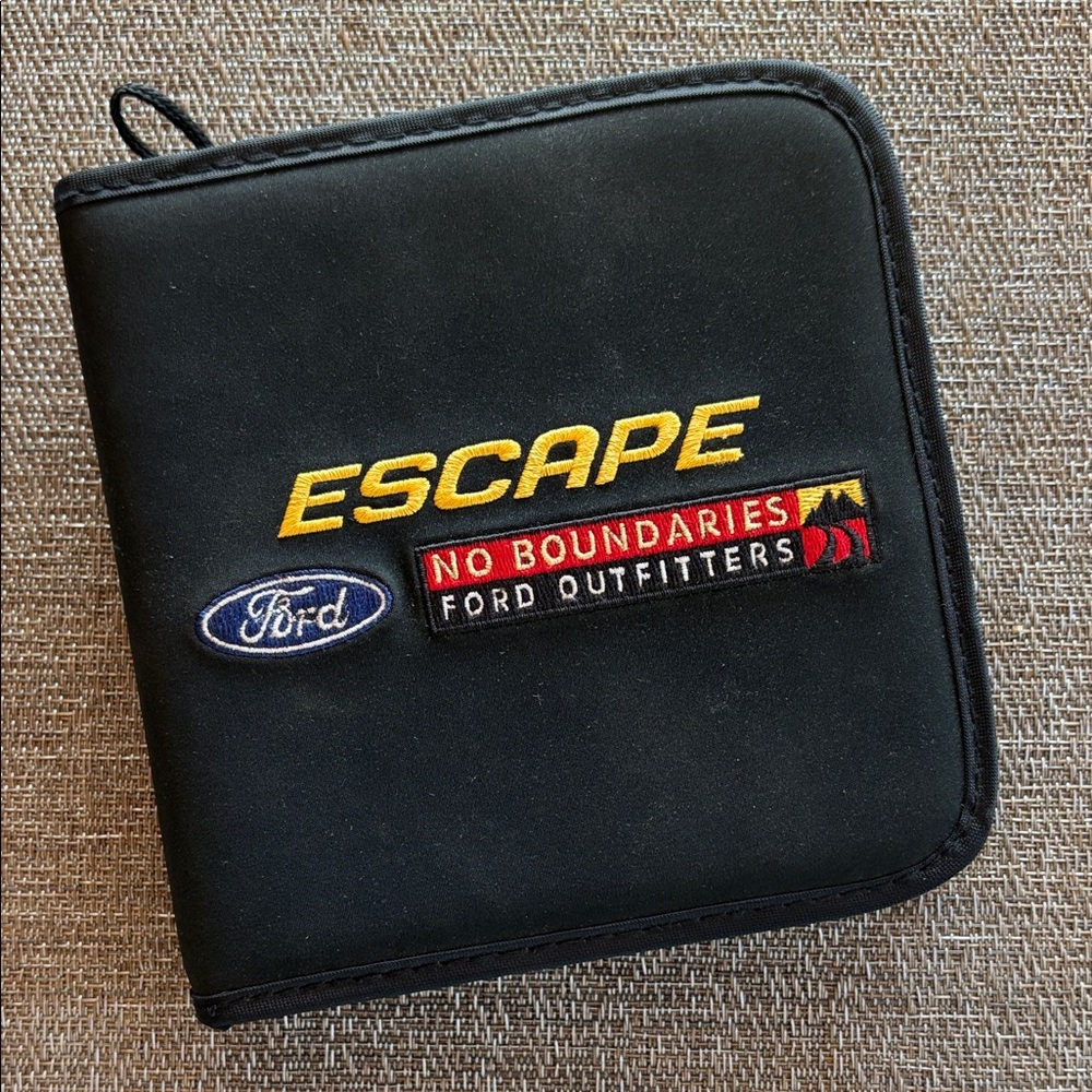 Vintage (2001) Ford Escape Black CD Holder with Embroidery